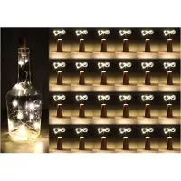 COM-FOUR® 24x LED-Flaschen-Licht - Korken-Lichterkette für innen, für leere Wein- und Sektflaschen - Mini-LED-Lichter mit Batteriebetrieb - Stimmungslicht in warm-weiß - Flaschenlichter