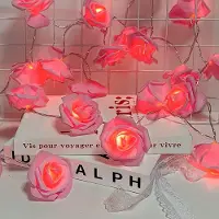 Lapamax 3M LED Rosen Lichterkette Batteriebetrieben Valentinstag Deko Rosenlichterkette 20 Blumen Rosengirlande Romantische Deko für Zimmer Geburtstag Party Hochzeit