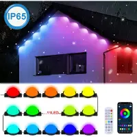 Lapamax RGB LED Lichtekette IP65 Wasserdicht, 10M 25LEDs Weihnachtsbeleuchtung Fernbedienung APP Timer Musik Sync Deko Traufe Garten Hof