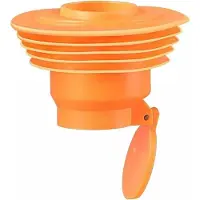 Crrynuo Silikon-Siphon mit Rückflussverhinderung für Waschmaschine und Badezimmer (orange)