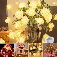 Lapamax 3M LED Rosen Lichterkette Batteriebetrieben Valentinstag Deko Rosenlichterkette 20 Blumen Rosengirlande Romantische Deko für Zimmer Geburtstag Party Hochzeit