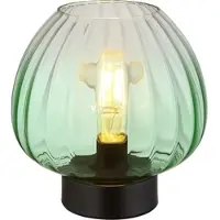 Globo LED Tischlampe Tischleuchte Wohnzimmerlampe Glas Beistelllampe 1 flammig grün Schalter, Metall, 1x 7W 630lm warmweiß, DxH 23x23,5 cm