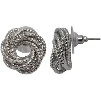 Steuer Paar Ohrstecker "Metall glanz Ringe"