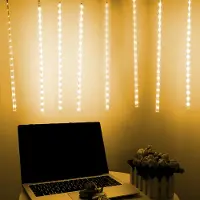 Lapamax LED Fallendes Licht Meteorschauer Weihnachtsbeleuchtung Wasserdicht (192LEDs,30CM,Warmweiß)