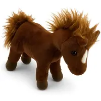 Landahl & Baumann Kuscheltier Pferd 28 cm dunkelbraun – Weiches Plüschtier Stofftier