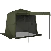 Welikera Pavillon 2x2m Wasserdicht Stabil Winterfest Pop-up Faltpavillon mit 4 Seitenteilen Netzfenstern Vortür UV 30+