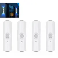 Dopwii 4er Set LED Ambienteleuchten mit Bewegungssensor, kabellos und wiederaufladbar mit Magnethalterung