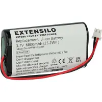 VHBW EXTENSILO Akku kompatibel mit Zafferano Dama Pro, Dama, Ofelia Pro, Ofelia, Olivia, Olimpia Tischlampe, Nachttischlampe (6800 mAh, 3,7 V, Li-Ion)