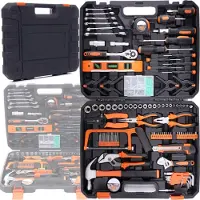 KRAFT&DELE | Mechaniker Werkzeug Set, 168tlg, Steckschlüssel, Auto Reparatur Werkzeug Set, Handwerkzeug Kit Werkzeugkasten, Aufbewahrungsbox