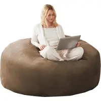 MODFU Sitzsack Sofa Komfortsitz 1 Sitzer formbar platzsparend Relaxsitz vielseitig nutzbar für kleine Wohnungen Hellbraun