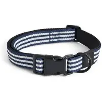 HAY - Dogs Hundehalsband, M/L, blau / weiße Streifen