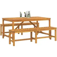 vidaXL Garten Essgruppe 3 Stk. Braun Massivholz Akazie