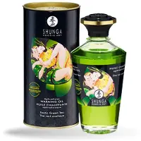Shunga Massageöl mit Aroma Grüner Tee - 100 ml