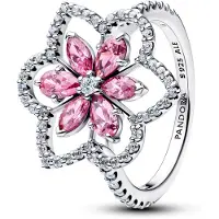Pandora 194577C01 Silber Cocktailring für Damen Doppelblume