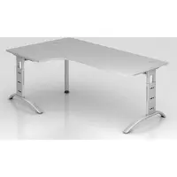 Hjh OFFICE PRO FARO 82 S - 200 x 120 Grau/Silber höhenverstellbar