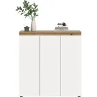 Ebuy24 xonox.home Scarpa Universalschrank (B/H/T: 105x111x37 cm) weiß und Evoke Oak Nachbildung