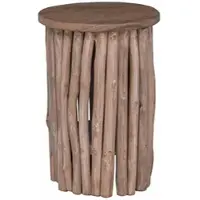 vidaXL Hocker Natur 30 x 30 x 45 cm Massivholz Teak