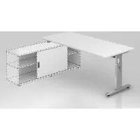 Hammerbacher Anbauschreibtisch OSE19, 180 x 80 cm