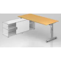 Hammerbacher Anbauschreibtisch OSE19, 180 x 80 cm