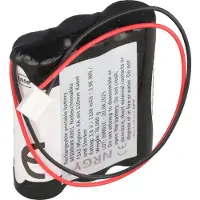 AccuCell Notleuchtenakku NiMH 3,6V 1100mAh F1x3 Mignon AA mit 150mm Kabel und Stecker passend für 3,6 V Akku