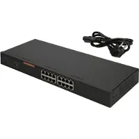 Extralink Netzwerk Switch, 16x 10/100Mb/s, LAN Switch, Plug and Play, Rack Montage