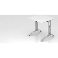 Hjh OFFICE PRO FARO 8 S - 80 x 80 höhenverstellbar Weiß/Silber