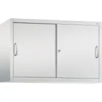 C+P ACURADO Aufsatzschrank mit Schiebetüren, 1 FB, HxBxT 790x1200x400 mm, lichtgrau