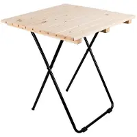 Linder Exclusiv GmbH LEX Holz-Metall Klapptisch 45 x 45 x 50cm (H) schwarz / natur MC4711