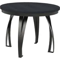MEBLINI Esstisch Rund Ausziehbar aus Metall - Loft - Esszimmertisch Modern - Küchentisch - Ausziehtisch - Round Dining Table - Esszimmertische - 100-176x77cm - LUNGA - Schwarz Matt