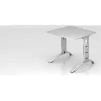 Hjh OFFICE PRO FARO 8 S - 80 x 80 Grau/Silber höhenverstellbar
