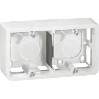Legrand 080285 Mosaic Aufputz-Gehäuse 2X2-modulig horizontal Farbe: Ultraweiß
