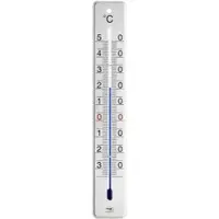 TFA Thermometer 12.2046.60, analoge Skala, -35 bis 50°C, für innen & außen, glänzend Edelstahl