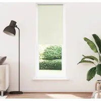 vidaXL Verdunkelungsrollo Cremeweiß 65x210cm Stoffbreite 60,7 cm