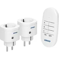 ORNO Set Funk-Ministeckdosen mit Fernbedienung 2+1 OR-GB-439(GS) Schuko