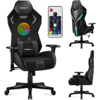 Huzaro Combat 7.6 RGB LED | Gaming Stuhl Schreibtischstuhl Gamer Sessel | Höhenverstellbar Verstellbare Rückenlehne Fußstütze