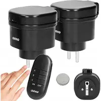 ORNO , Funksteckdosen Set OR-GB-441 - Schwarz - IP44 - Fernbedienung - Mini Größe
