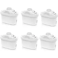 INF 6er Set Wasserfilter kompatibel mit Brita PP Baumwolle Aktivkohle Weiß