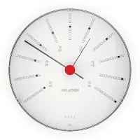 Arne Jacobsen - Bankers Barometer - Weiss/Schwarz/Rot - Ø12 cm