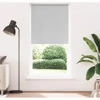 vidaXL Verdunkelungsrollo Hellgrau 90x230 cm Stoffbreite 85,7 cm