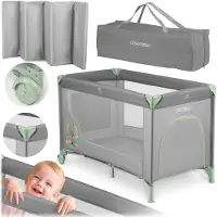 Ricokids Reisebett 125 x 65 x 78 cm RK-240 Grau und Mint