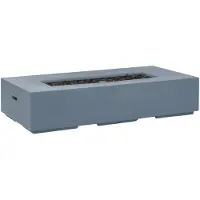 Beliani Feuerstelle Graphitgrau aus Leichtbeton Rechteckig Modern in Zement-Optik Gartenaccessoires Garten Terrasse