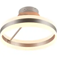 TRIO Dios Deckenleuchte LED Metall/Kunststoff Nickel matt/Weiß Switch Dimmer