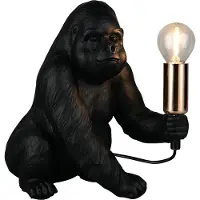 TRIO Tischlampe Kong Affe schwarz