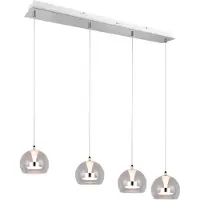 Valotorni Lighting Hängelampe Flynt, dimmbar, chrom / silber, für Wohn- / Esszimmer, Metall, Modern