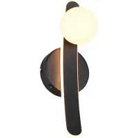 TRIO -Leuchten Wandleuchte LED NAPOLI BHT 12x34.50x14.50 cm schwarz