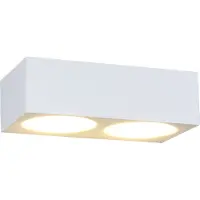 TRIO Lighting Wandlampe Mattone, weiß / opal, für Wohn- / Esszimmer, Gips / Ton, Modern, Wandleuchte, Wandlampe Innen