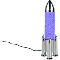 Reality Leuchten LED-Tischleuchte Apollo, titanfarben, Höhe 33 cm, RGB, USB Apollo, alu / grau / zink, für Wohn- / Esszimmer, Kunststoff, Junges Wohnen