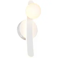 TRIO Lighting Wandlampe Napoli, dimmbar, weiß / opal, für Wohn- / Esszimmer, Metall, Modern, Wandleuchte, Wandlampe Innen