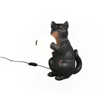 Reality Leuchten Tischlampe Gatio, schwarz, für Wohn- / Esszimmer, Kunststoff, Junges Wohnen, Tischlampe