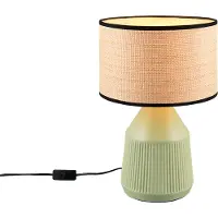 TRIO Leuchten Tischlampe Formentera, grün, für Wohn- / Esszimmer, Keramik, Tischlampe